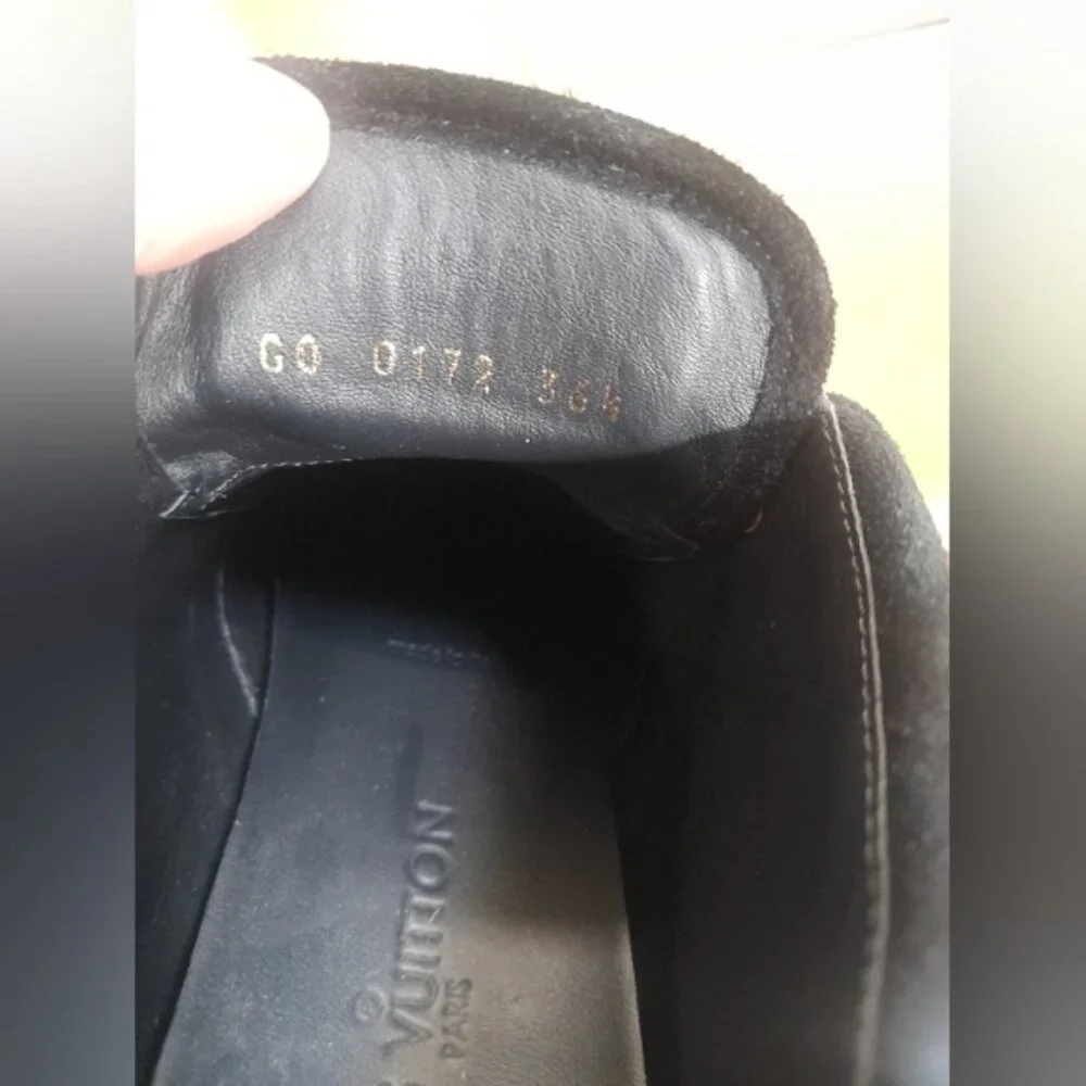 LOUIS VUITTON Boots Heel Monogram Suede Black EU36.5 RARE! - Picture 16 of 16